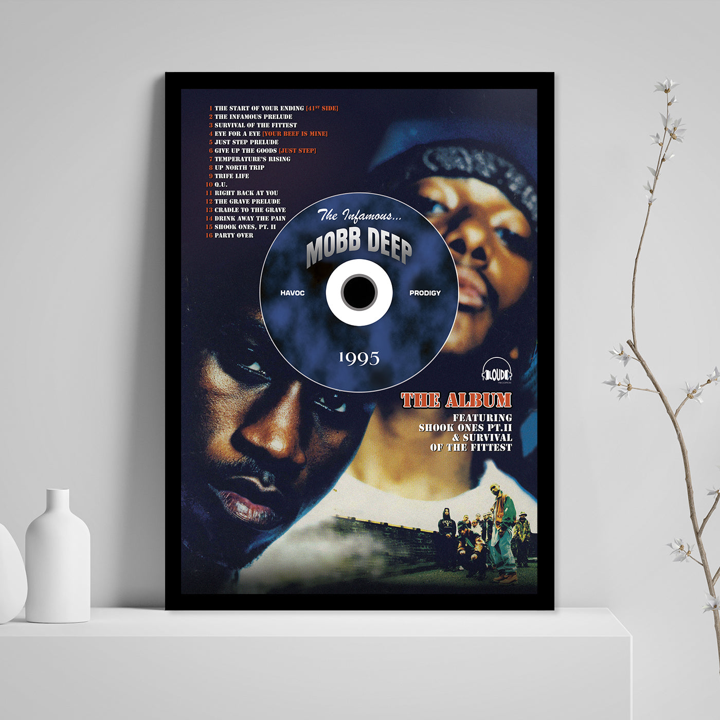 MOBB DEEP 'THE INFAMOUS' FRAMED CD ALBUM PLAQUE