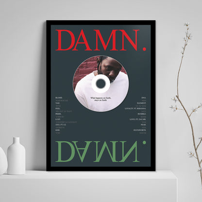 KENDRICK LAMAR 'DAMN.' FRAMED CD ALBUM PLAQUE