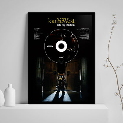 KANYE WEST 'LATE REGISTRATION' FRAMED CD ALBUM PLAQUE