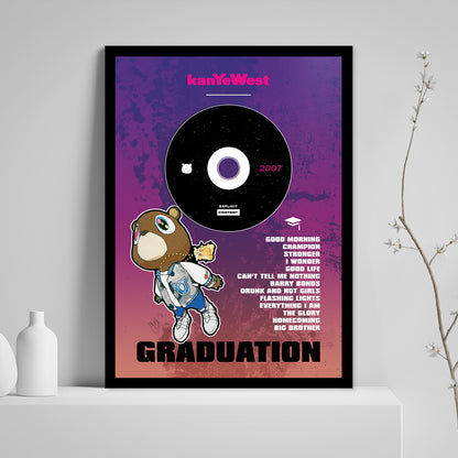 KANYE WEST 'GRADUATION' FRAMED CD ALBUM PLAQUE