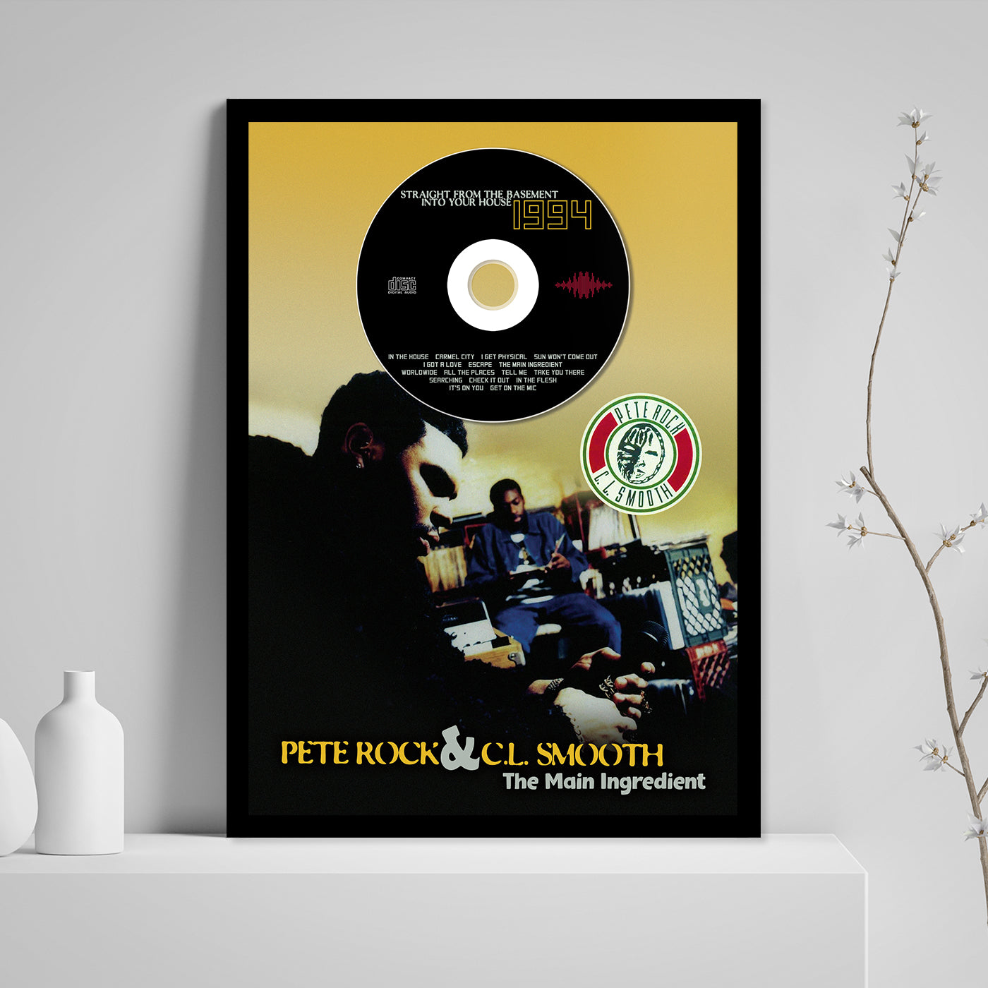 PETE ROCK & CL SMOOTH 'THE MAIN INGREDIENT' FRAMED CD ALBUM PLAQUE