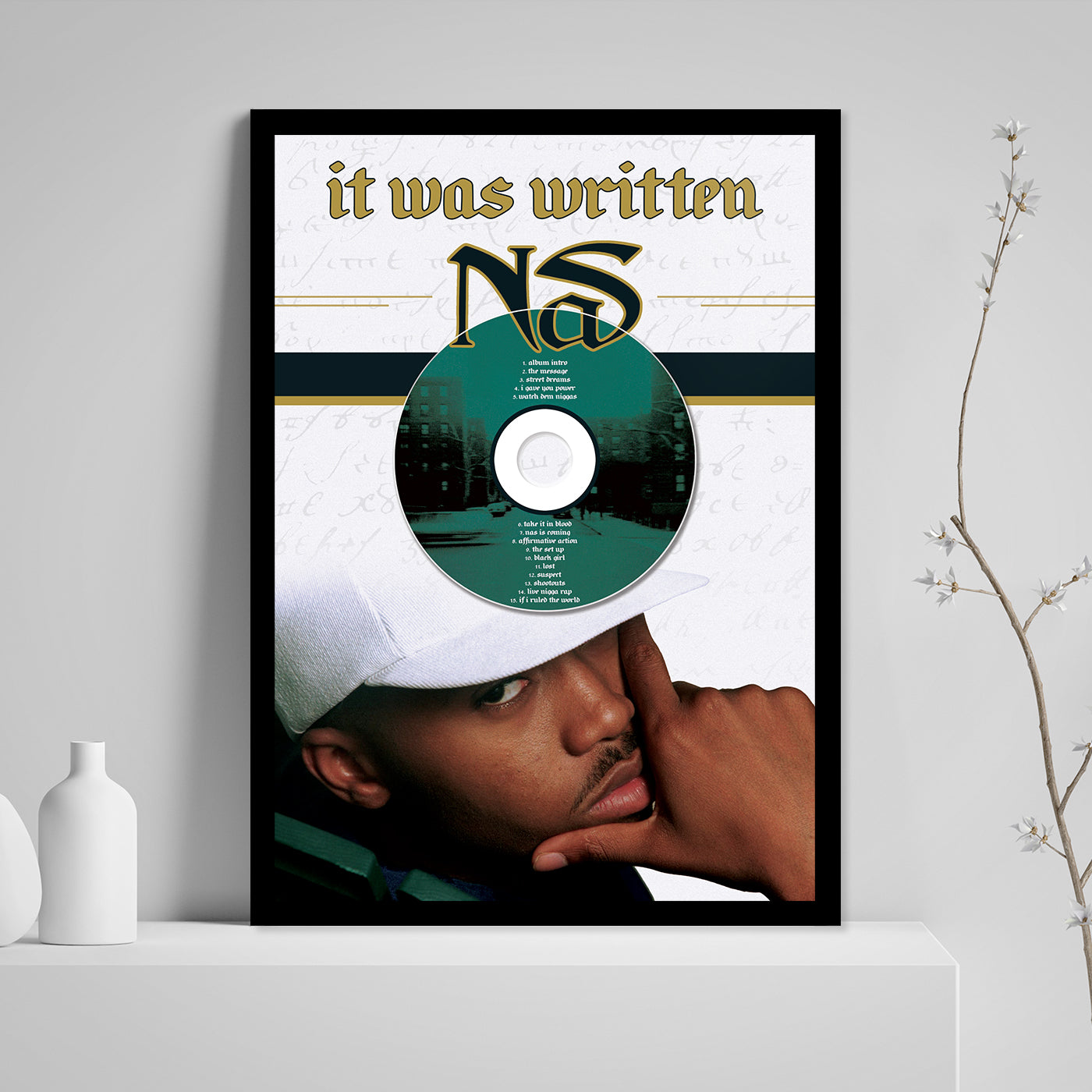 NAS 'IT WAS WRITTEN' FRAMED CD ALBUM PLAQUE