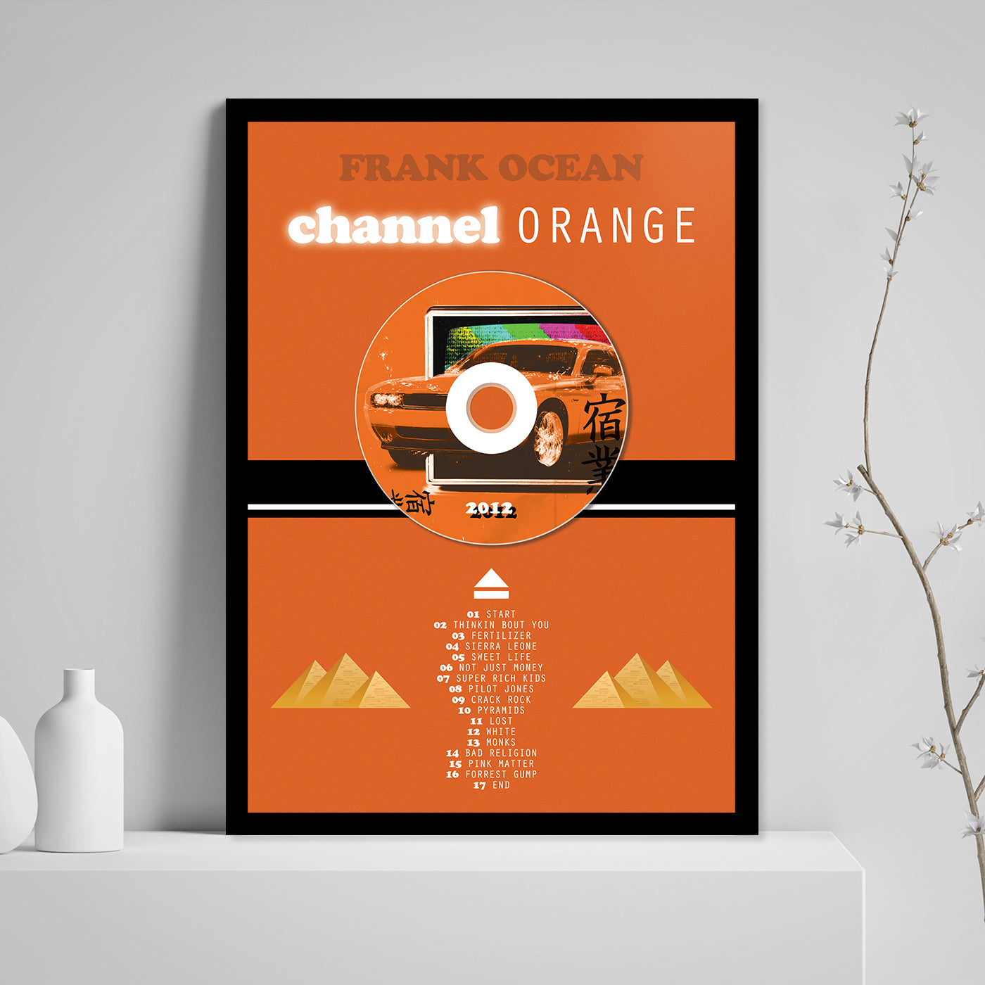 FRANK OCEAN 'CHANNEL ORANGE' FRAMED CD ALBUM PLAQUE