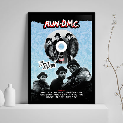 RUN DMC 'RUN DMC' FRAMED CD ALBUM PLAQUE