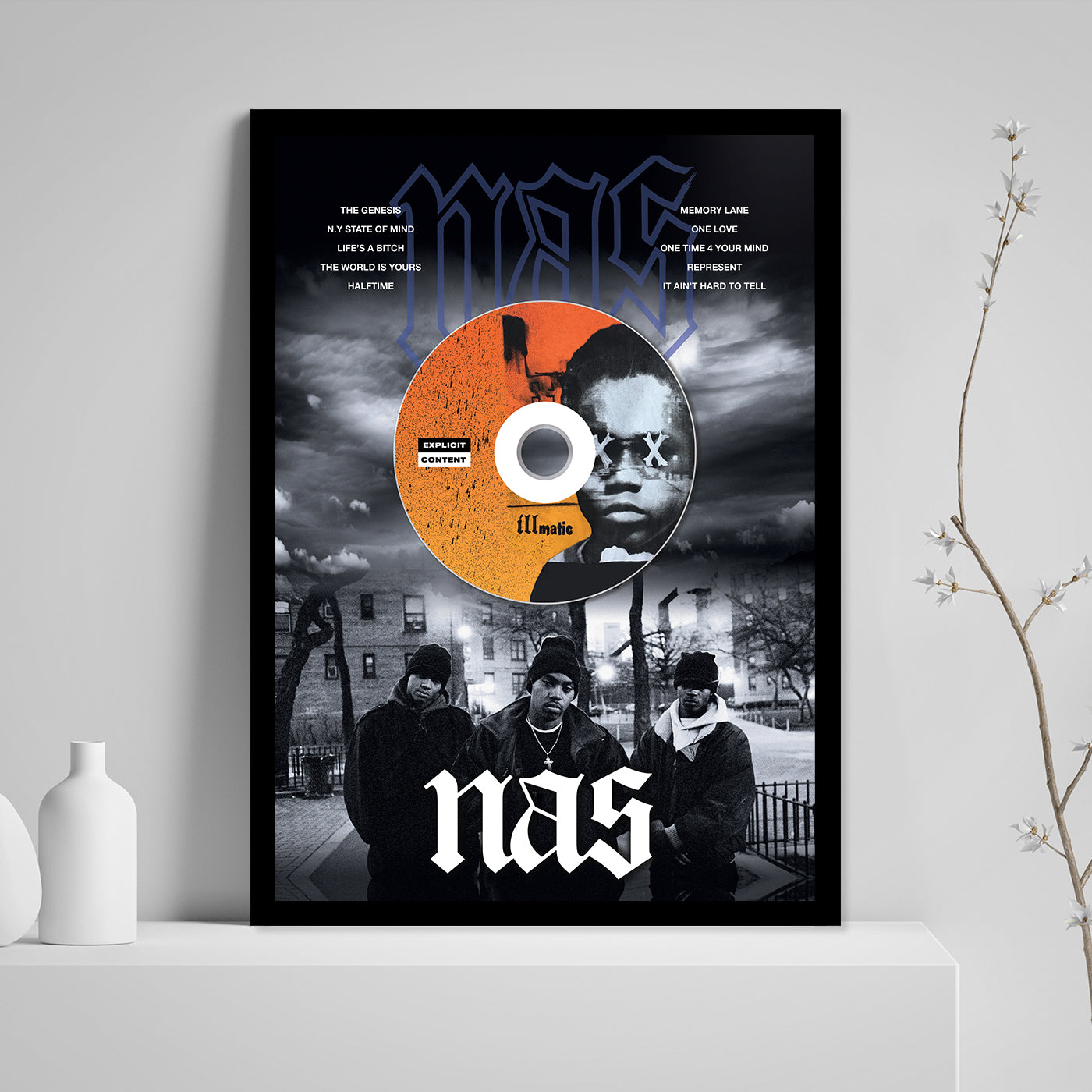 NAS 'ILLMATIC' FRAMED CD ALBUM PLAQUE