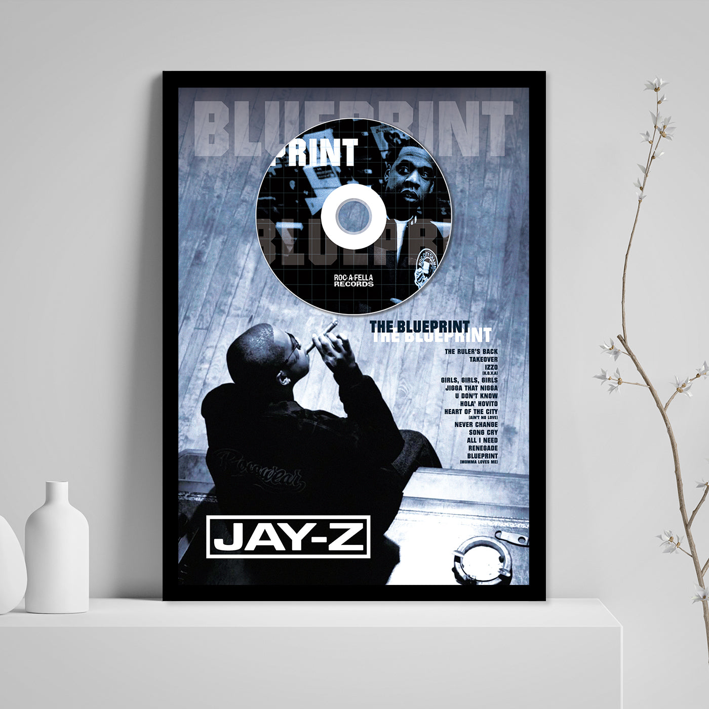 JAY-Z 'THE BLUEPRINT' FRAMED CD ALBUM PLAQUE