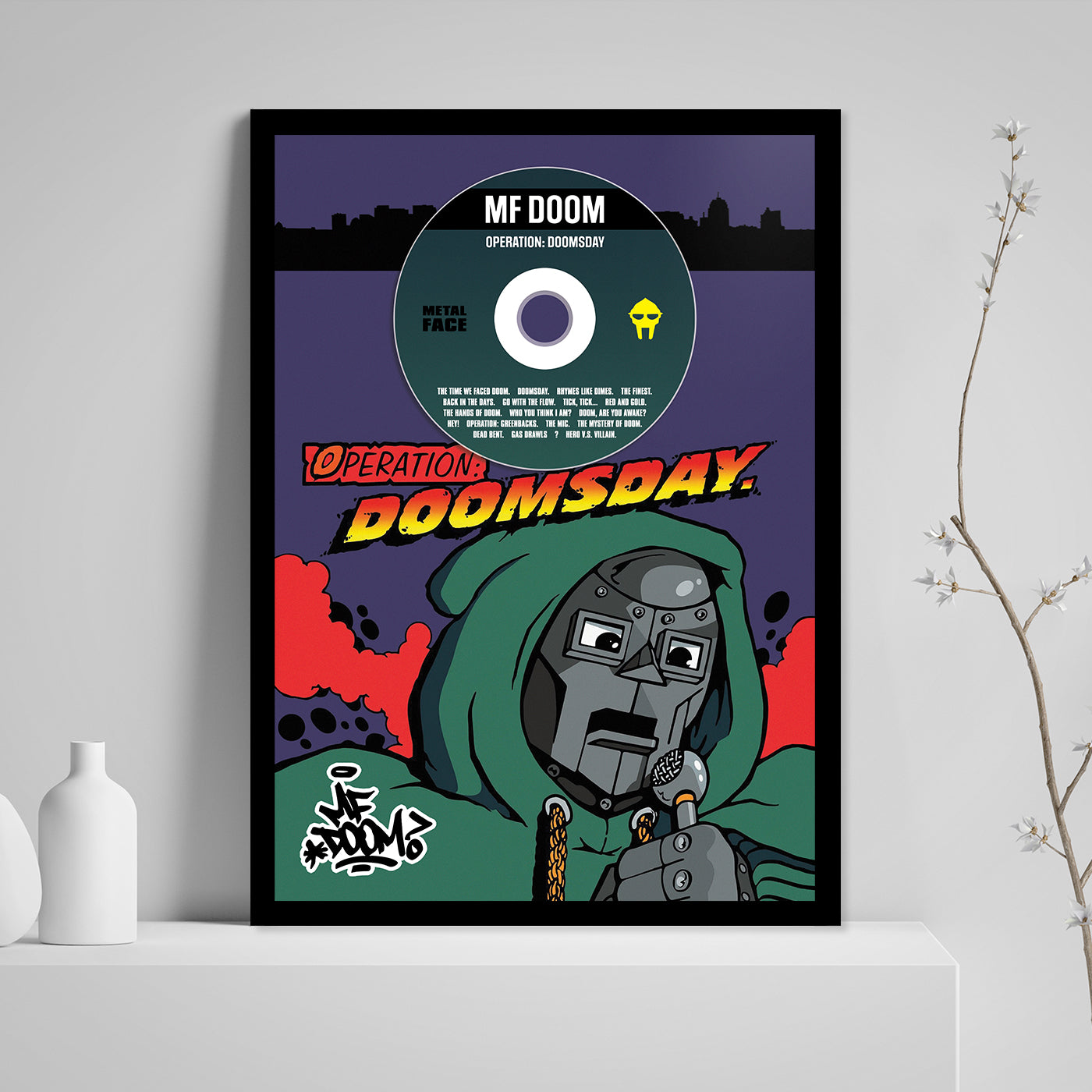 MF DOOM 'OPERATION DOOMSDAY' FRAMED CD ALBUM PLAQUE