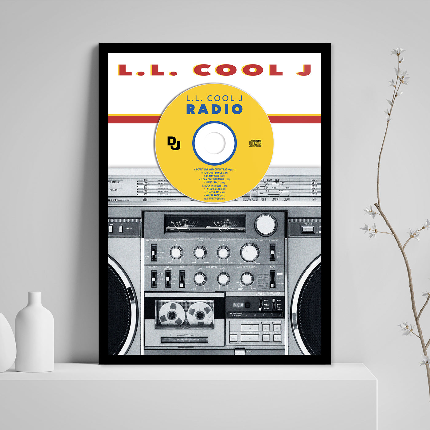 LL COOL J 'RADIO' FRAMED CD ALBUM PLAQUE