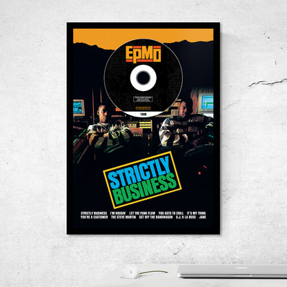 EPMD 'STRICTLY BUSINESS' FRAMED CD ALBUM PLAQUE