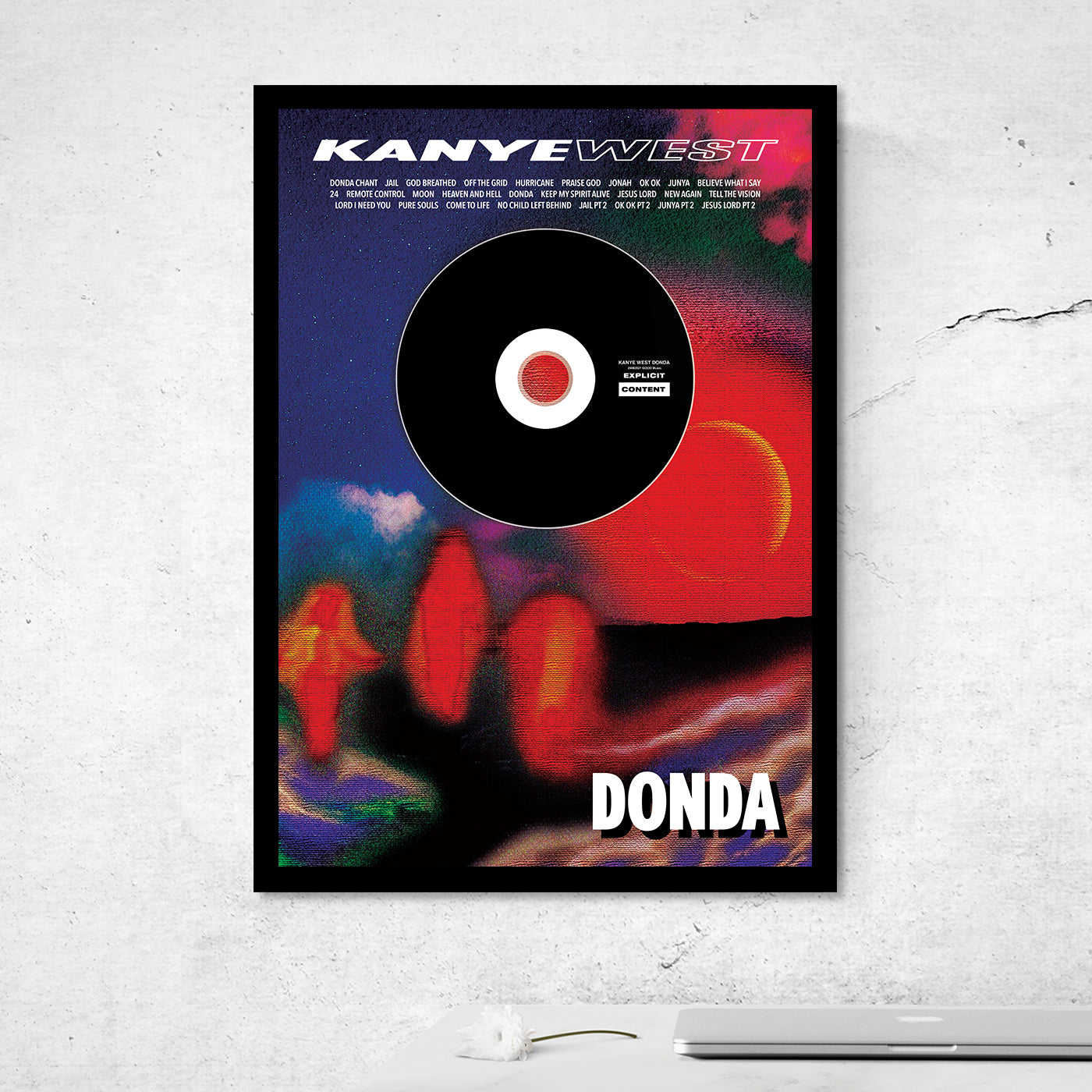 KANYE WEST 'DONDA' FRAMED CD ALBUM PLAQUE