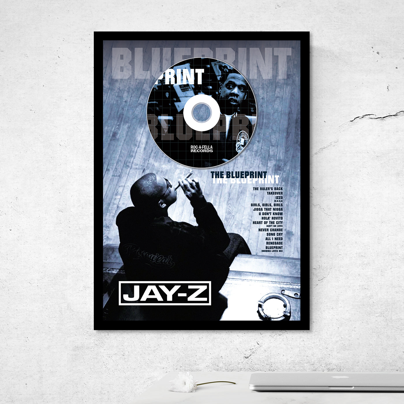 JAY-Z 'THE BLUEPRINT' FRAMED CD ALBUM PLAQUE