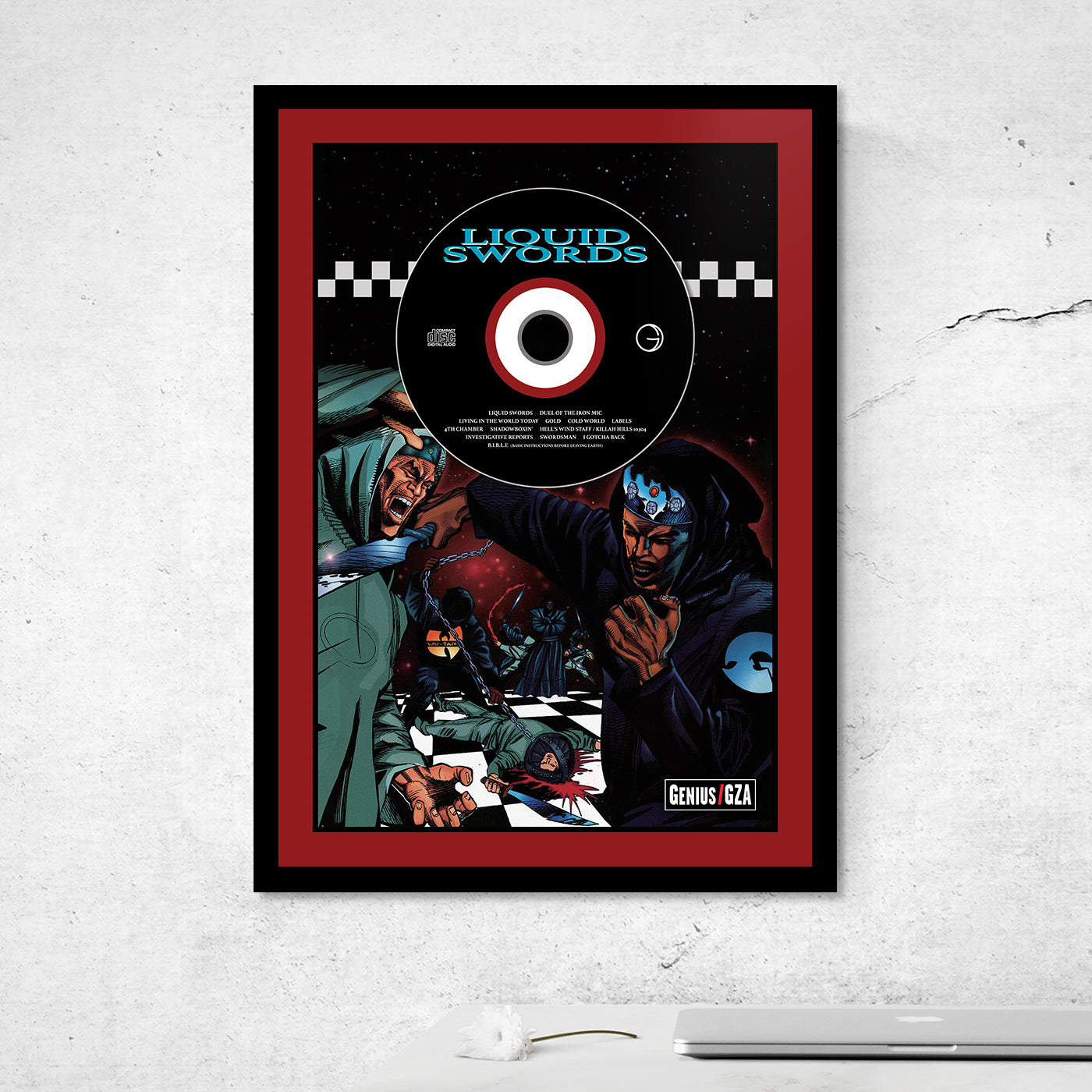 GZA 'LIQUID SWORDS' FRAMED CD ALBUM PLAQUE