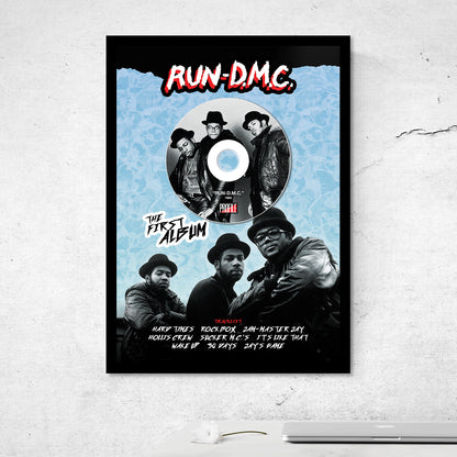 RUN DMC 'RUN DMC' FRAMED CD ALBUM PLAQUE