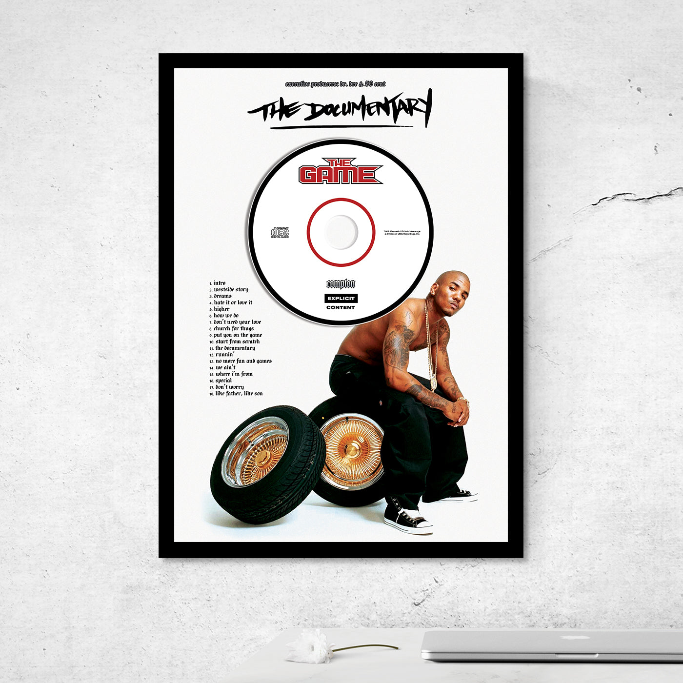 THE GAME 'THE DOCUMENTARY' FRAMED CD ALBUM PLAQUE