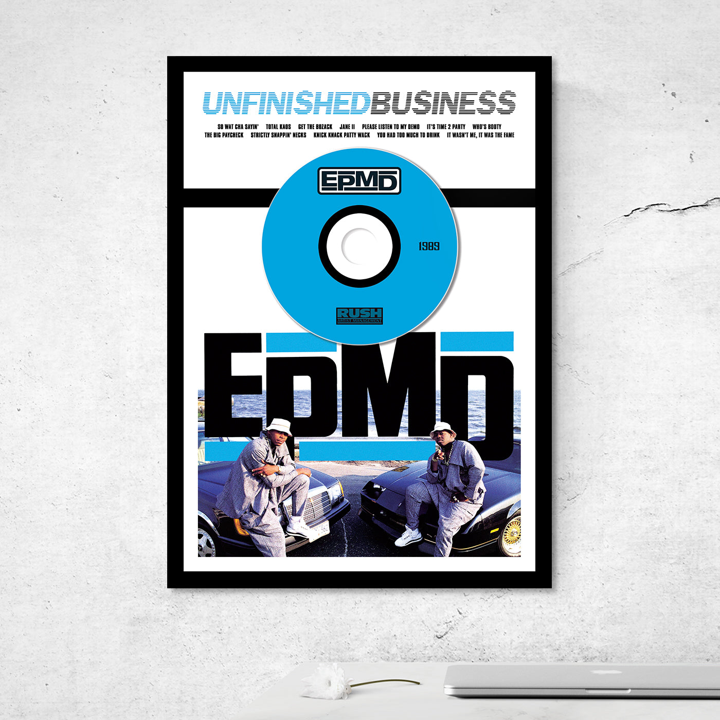 EPMD 'UNFINISHED BUSINESS' FRAMED CD ALBUM PLAQUE