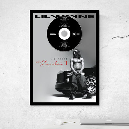 LIL WAYNE 'THA CARTER ll' FRAMED CD ALBUM PLAQUE