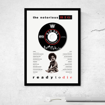 THE NOTORIOUS B.I.G 'READY TO DIE' FRAMED CD ALBUM PLAQUE