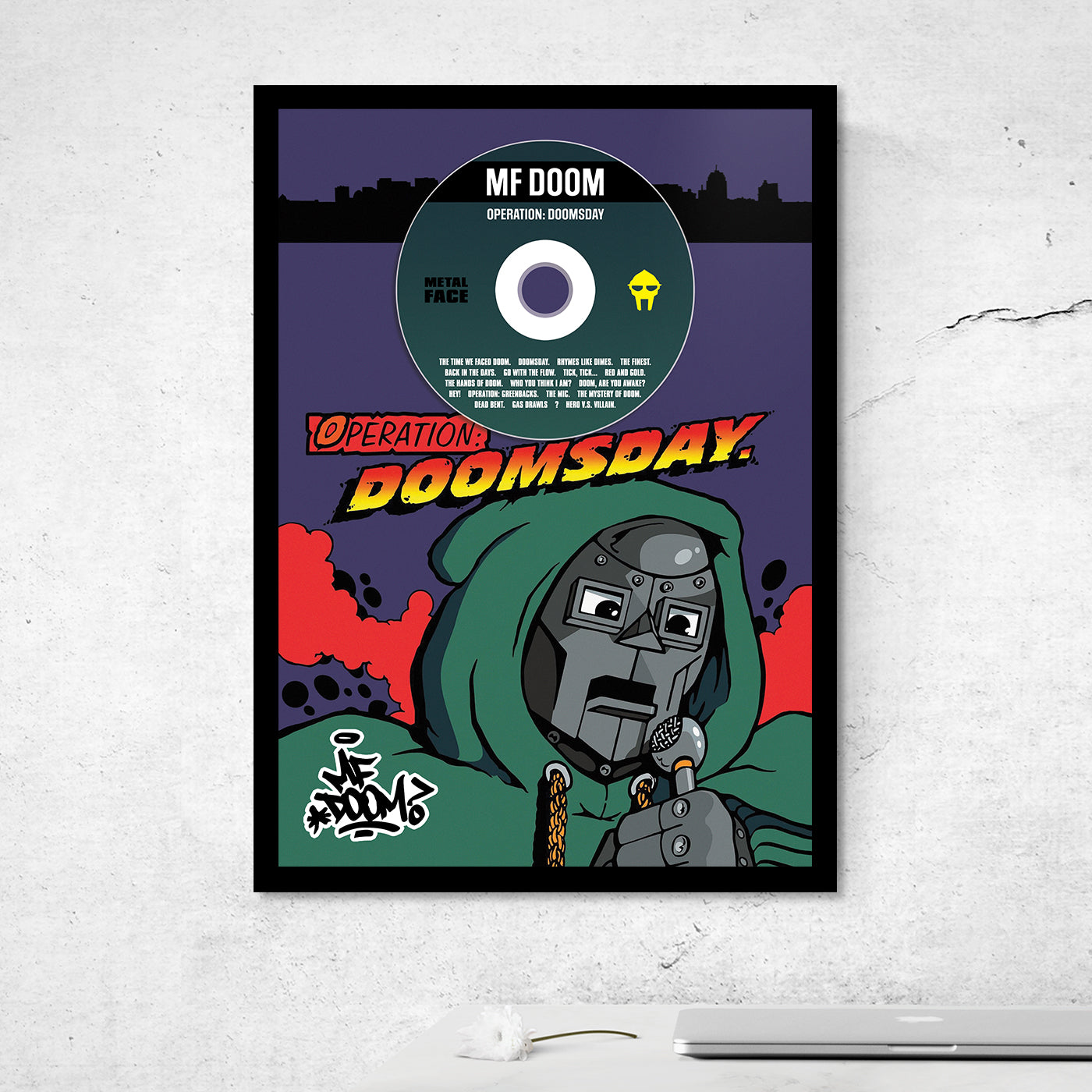 MF DOOM 'OPERATION DOOMSDAY' FRAMED CD ALBUM PLAQUE