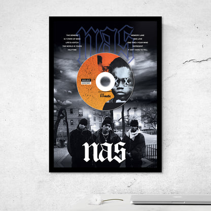 NAS 'ILLMATIC' FRAMED CD ALBUM PLAQUE